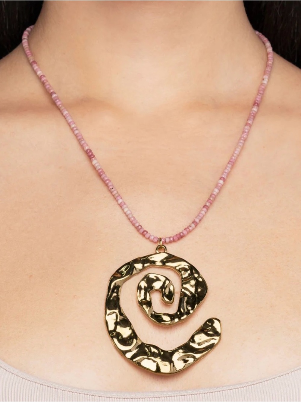 Mayamar Beaded Swirl Necklace